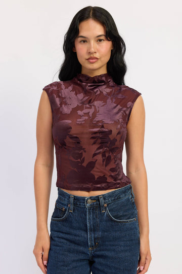 Emory Park Lucia Top in Wine - Lucia Top Handle Bag