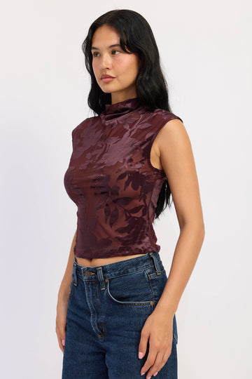 Emory Park Lucia Top in Wine view 2 - Lucia Top Handle Bag