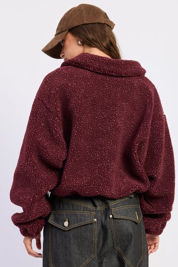 Emory Park Luella Sweater in Burgundy view 2 - Luella Sweater For Ladies (top)