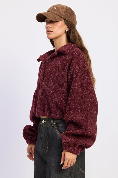 Emory Park Luella Sweater in Burgundy view 3 - Luella Sweater For Ladies (top)