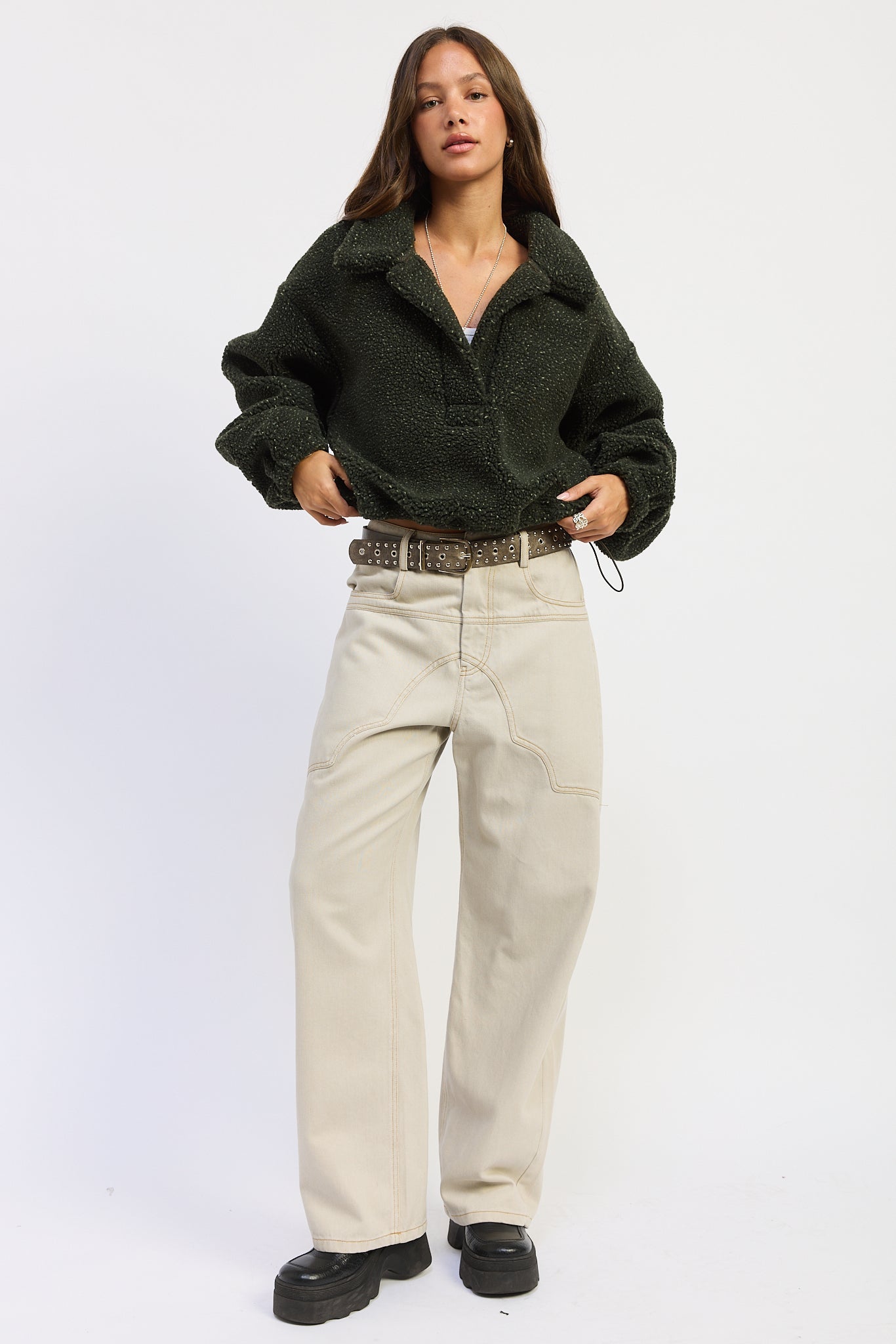 Emory Park Luella Sweater in Olive view 5 - Luella Sweater For Ladies (top)