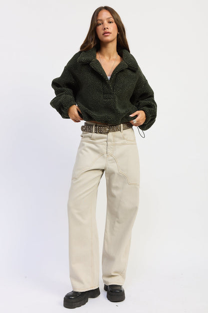 Emory Park Luella Sweater in Olive view 5 - Luella Sweater For Ladies (top)