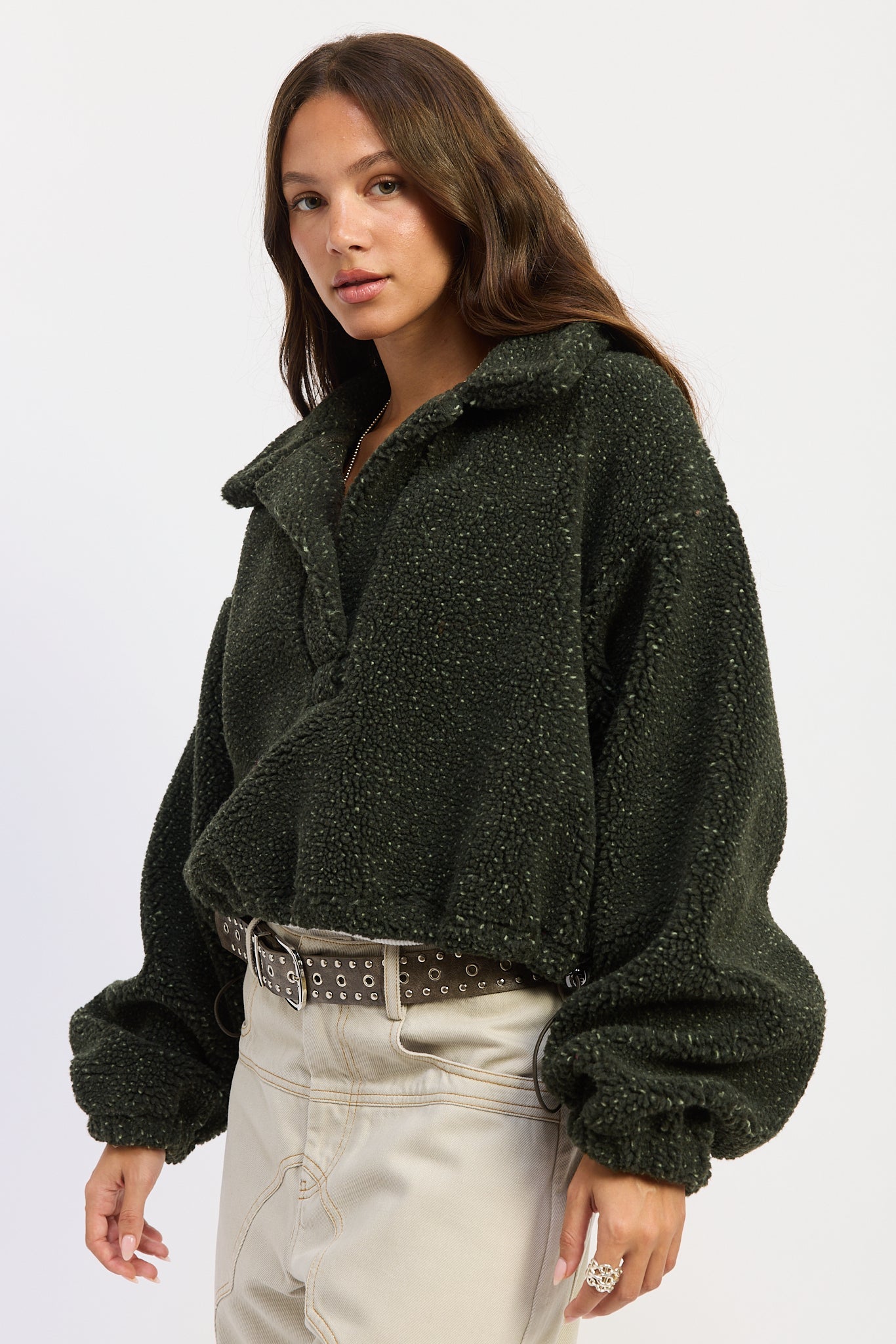 Emory Park Luella Sweater in Olive view 6 - Luella Sweater For Ladies (top)