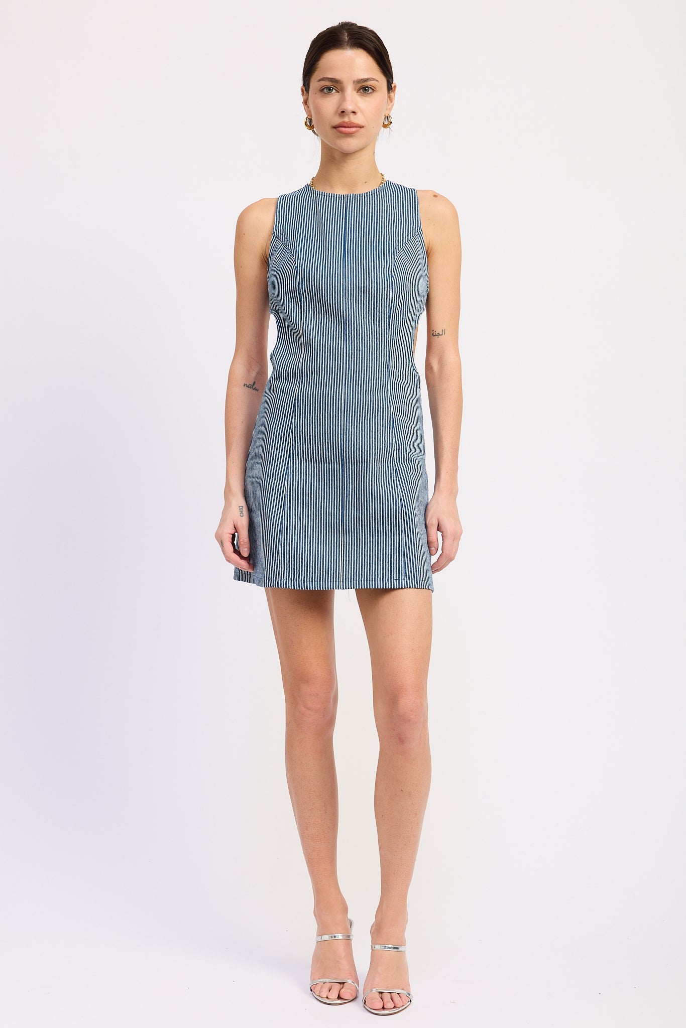 Emory Park Mabel Mini Dress in Blue Denim - Mabel Mini Dress Eddy