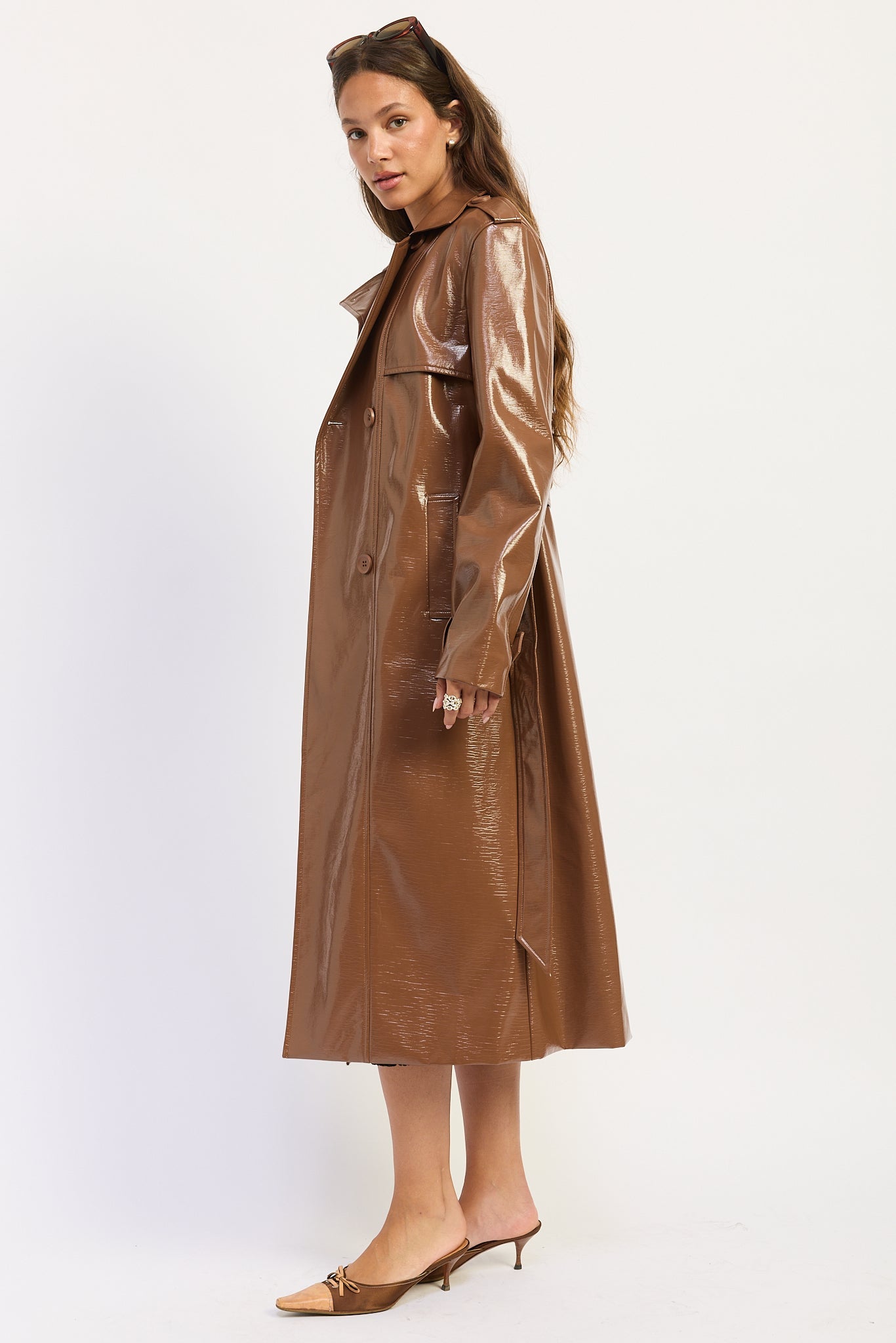 Emory Park Madelyn Coat in Dusty Blue view 5 - Madelyn Cline Coat (layer)