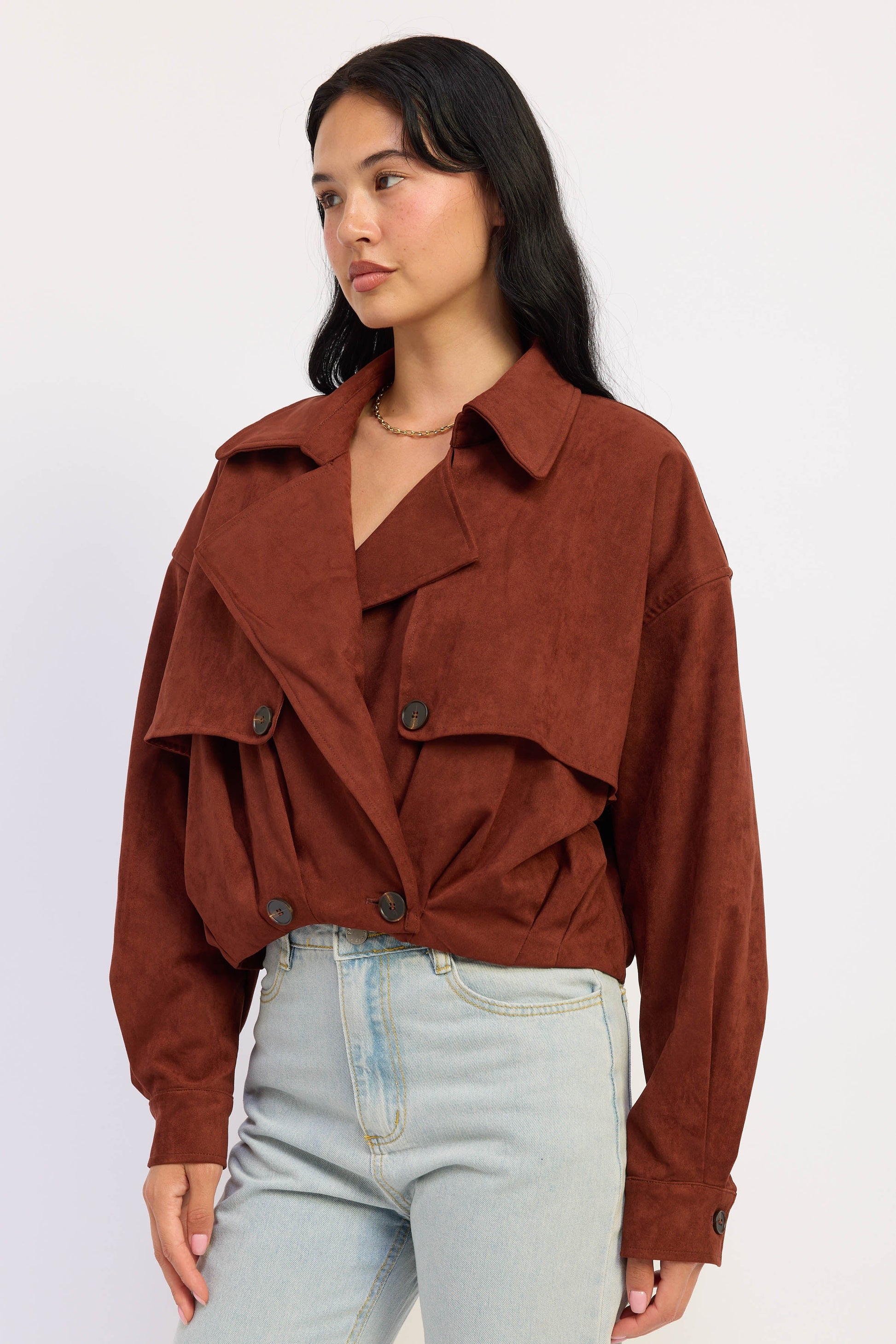 Emory Park Madison Coat in Mahogany view 2 - Madison Coats (layer)