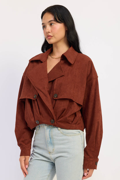 Emory Park Madison Coat in Mahogany view 2 - Madison Coats (layer)