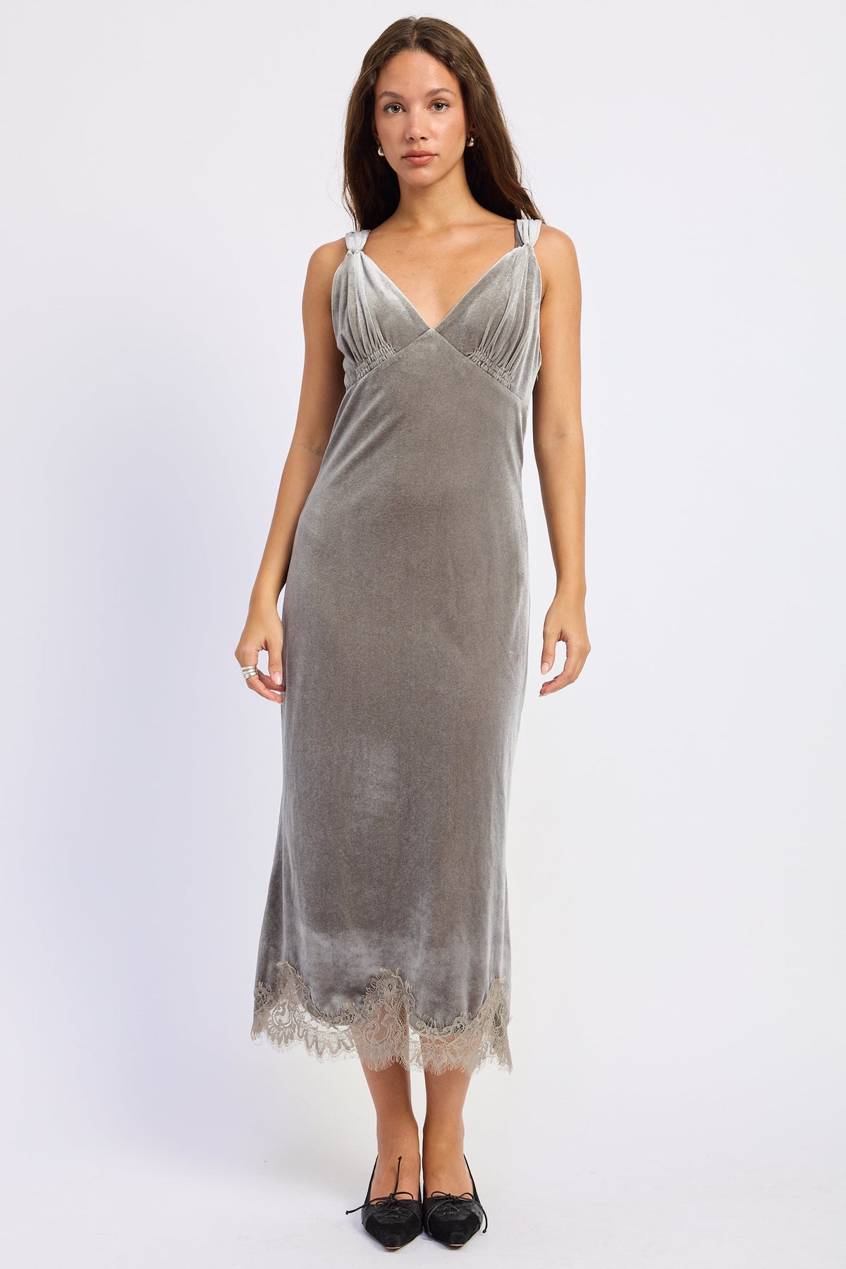 Emory Park Maeve Midi Dress in Grey - Maeve Midi Dress Astr The Label