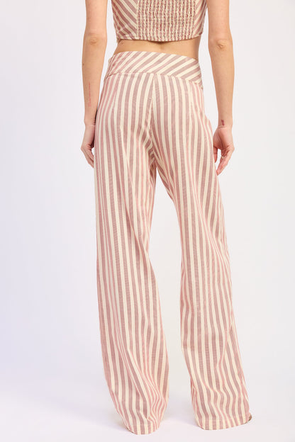 Emory Park Marisol Pants in Red Stripe view 3 - Splendid Marisol Pants (bottom)