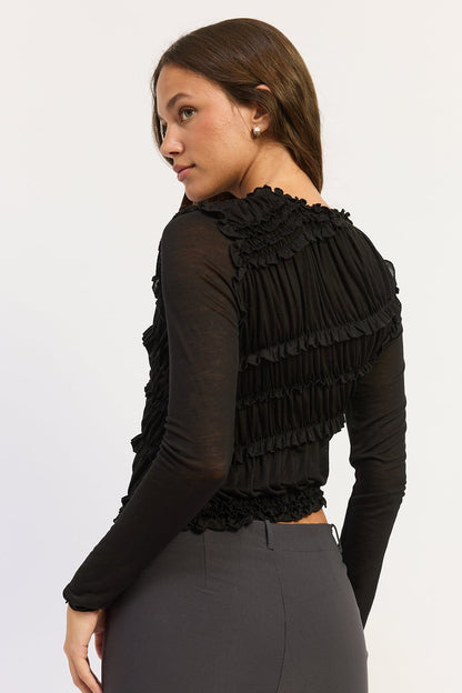 Emory Park Mia Top in Black view 3 - Mia Top Chef Season 2