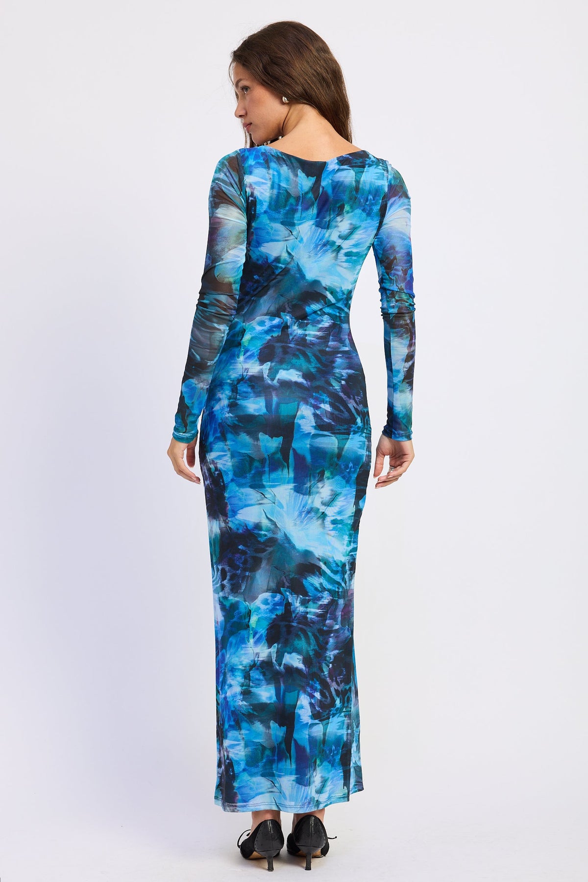 Emory Park Miranda Maxi Dress in Blue Multi view 3 - Miranda Maxi Dress Coral And Blue