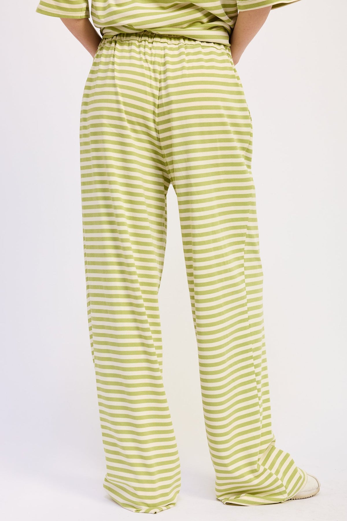 Emory Park Nerina Striped Pants with Elastic Waistband - MeeeShop Women's Fashion