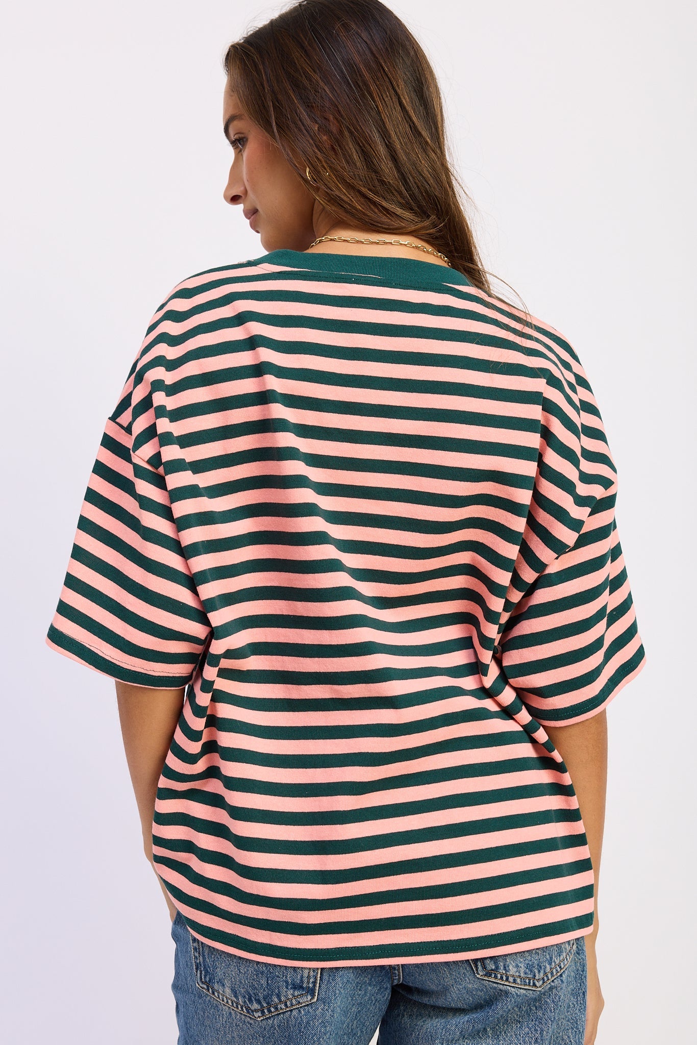 Emory Park Nerissa Oversized Top in Pink Green view 3 - Relaxed Fit