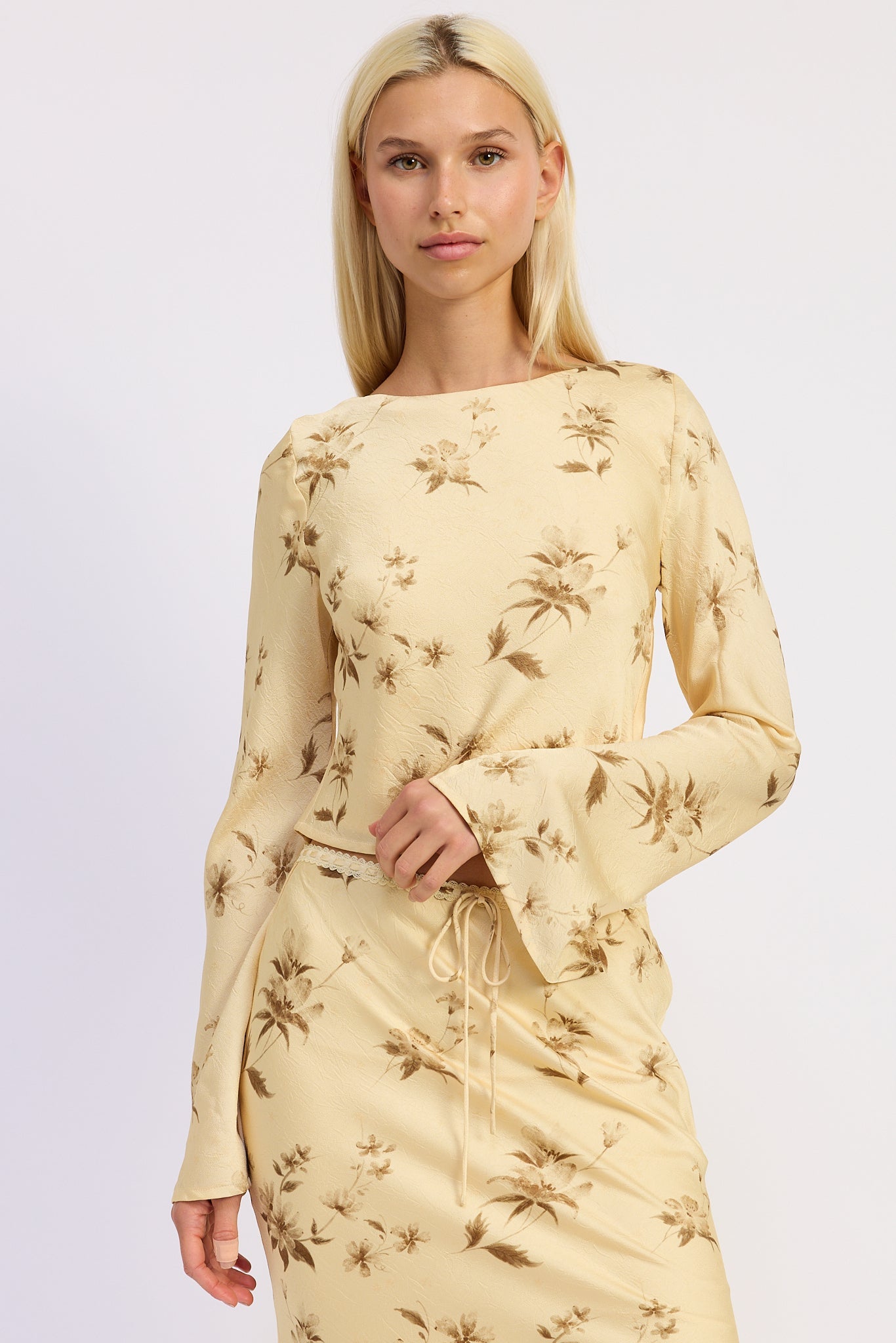 Emory Park Niamh Blouse in Butter Yellow Print - Nia Blouse (top)