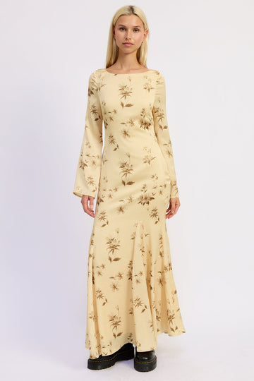 Emory Park Niamh Maxi Dress in Butter Yellow Print - Niamh Navy Maxi Dress