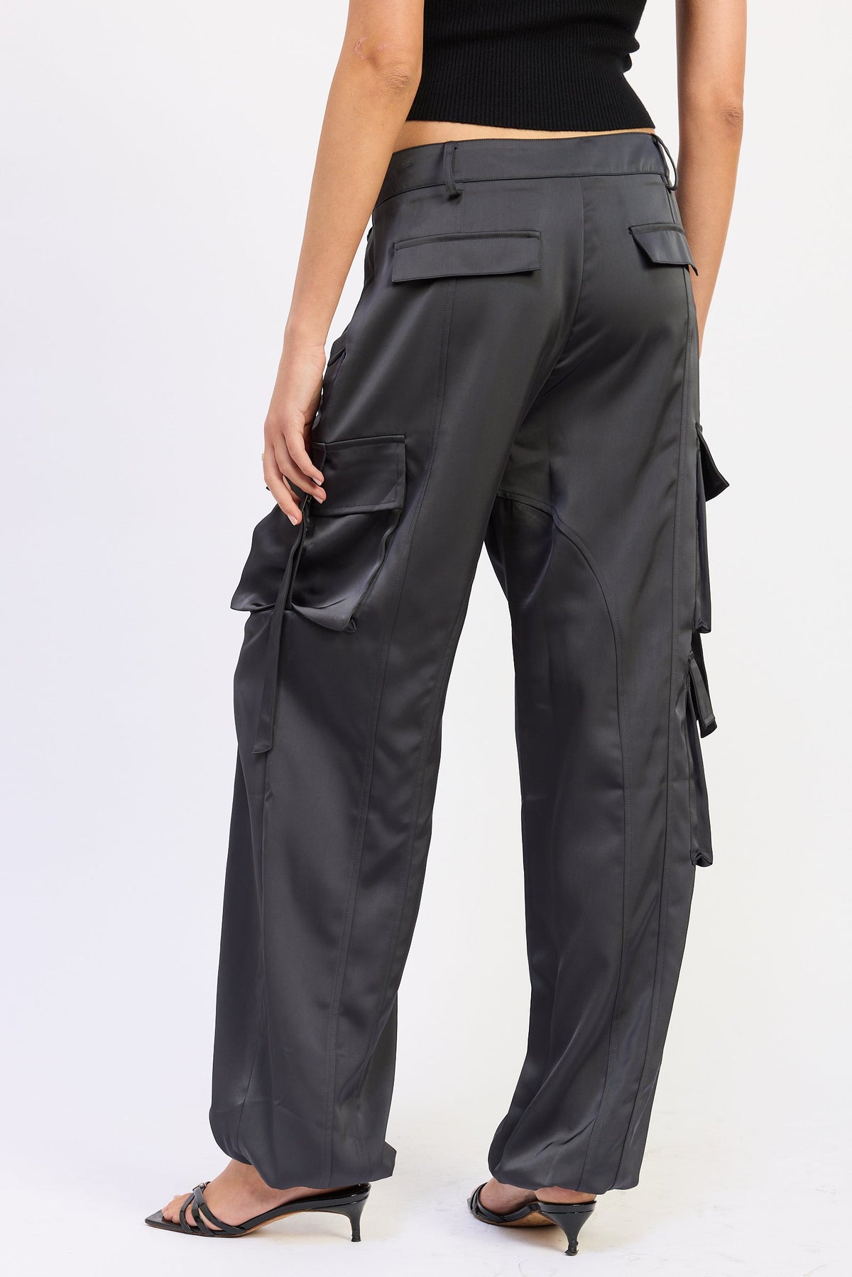 Emory Park Novalie Cargo Jogger in Charcoal view 3 - Comfort Stretch - Nova Cargo Jeans (bottom)