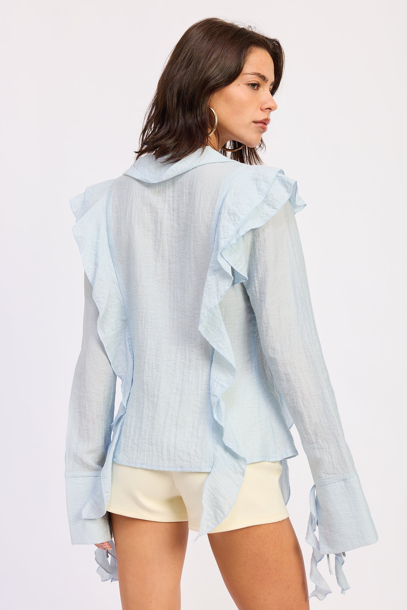Emory Park Olivette Top in Baby Blue view 3