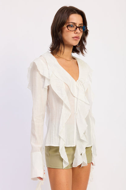 Emory Park Olivette Top in White view 6