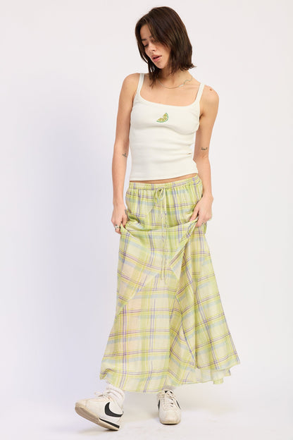 Emory Park Ondine Maxi Skirt in Lime - Ondine Maxi Dress