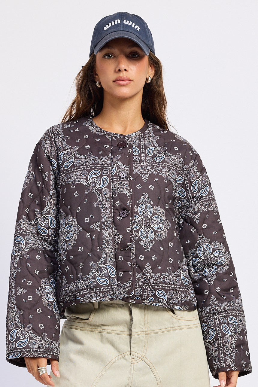 Emory Park Penelope Jacket in Chocolate Paisley - Penelope Jacket Sportscraft (layer)