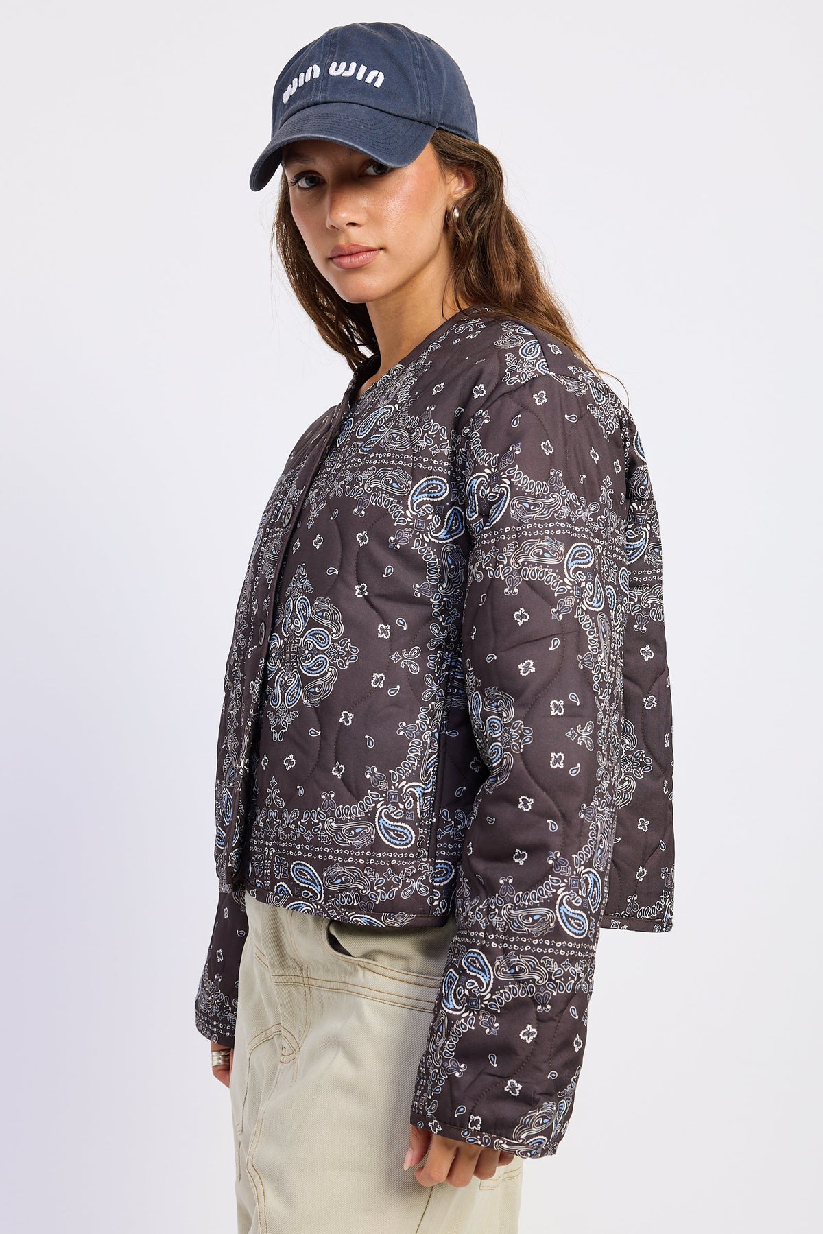 Emory Park Penelope Jacket in Chocolate Paisley view 2 - Penelope Jacket Sportscraft (layer)