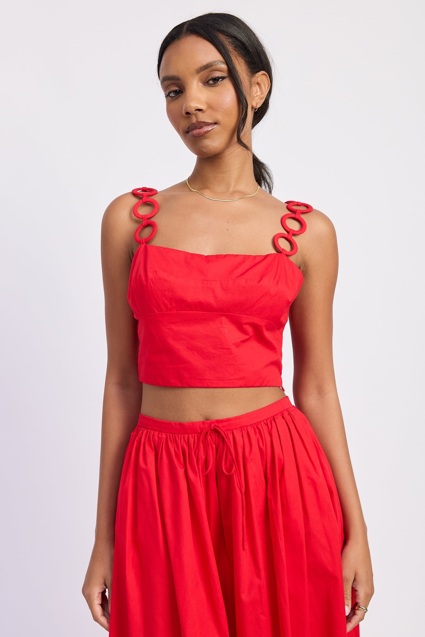 Emory Park Poppy Crop Top in Red - Poppy Tank Top