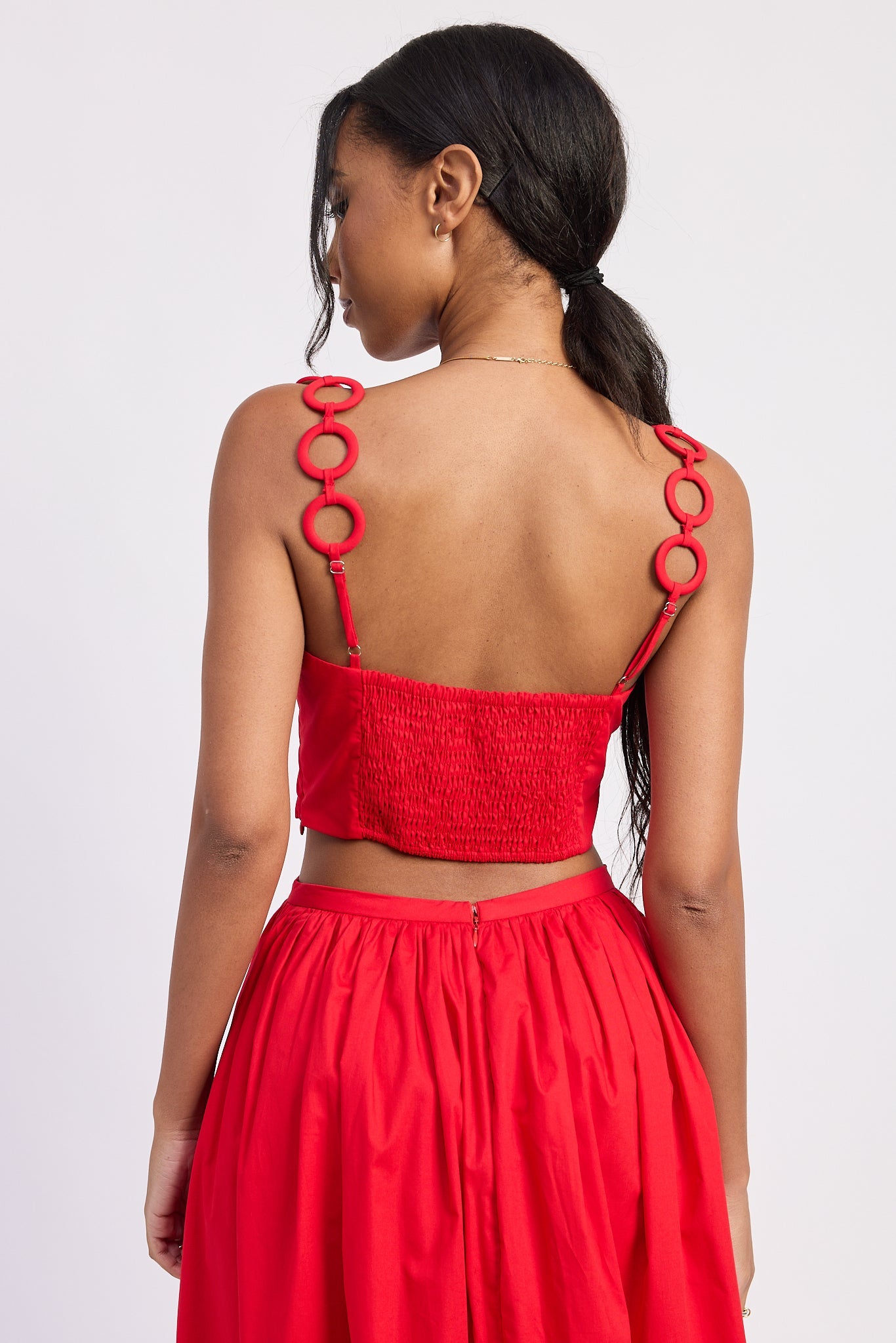 Emory Park Poppy Crop Top in Red view 3 - Poppy Tank Top