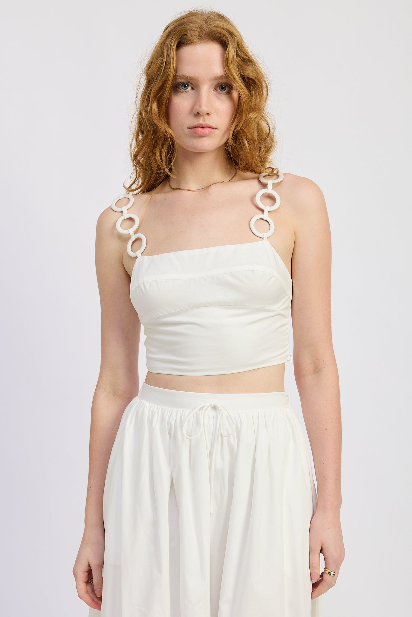 Emory Park Poppy Crop Top in White view 5 - Poppy Tank Top