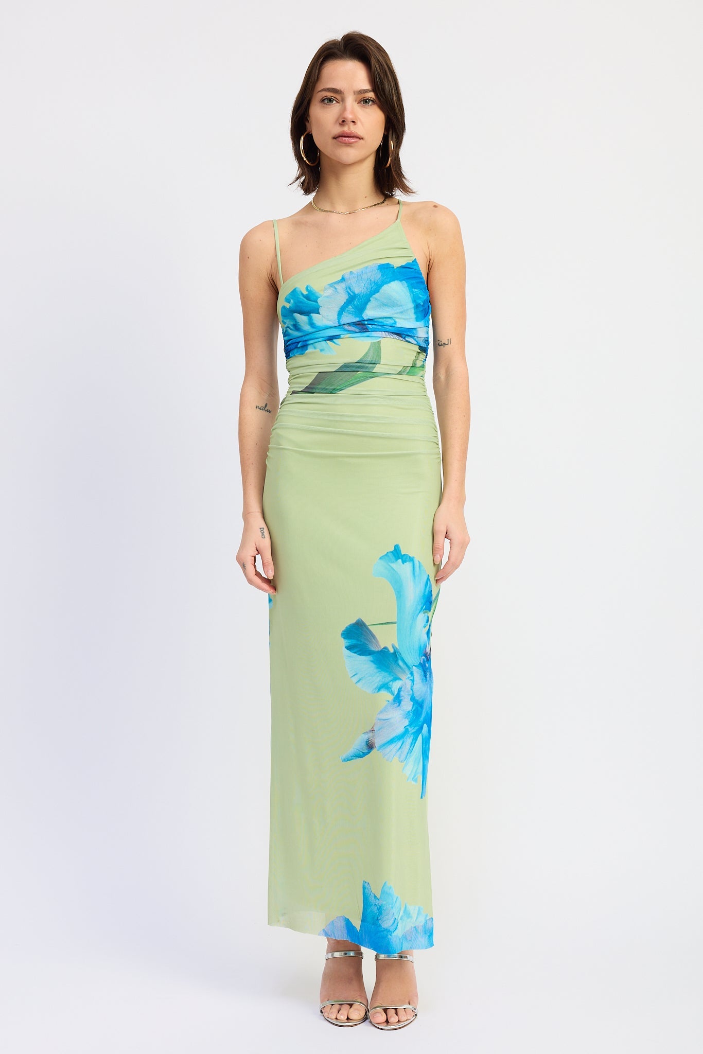 Emory Park Raven Maxi Dress in Green Blue Floral - Raven Maxi Dress Sndys