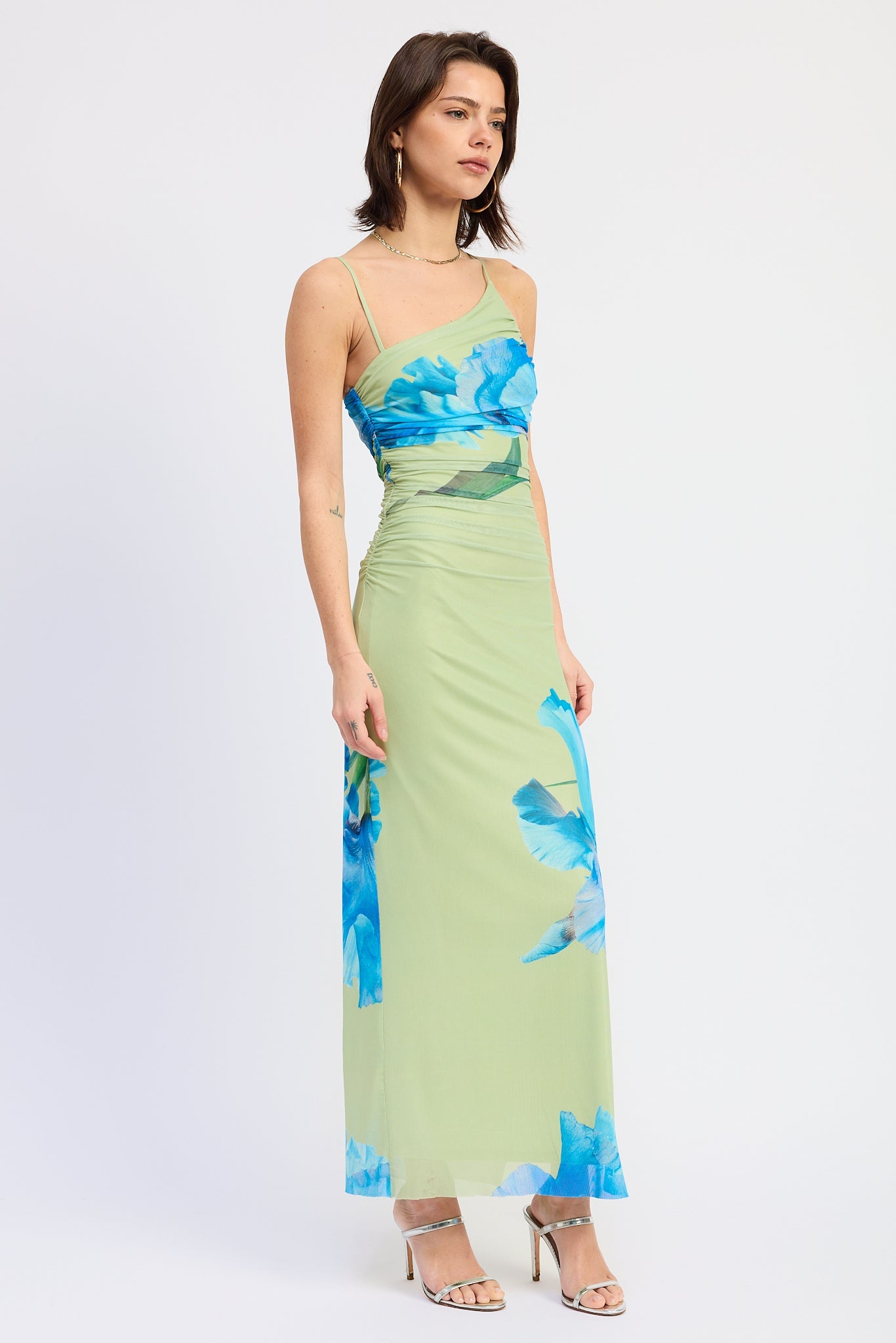 Emory Park Raven Maxi Dress in Green Blue Floral view 2 - Raven Maxi Dress Sndys