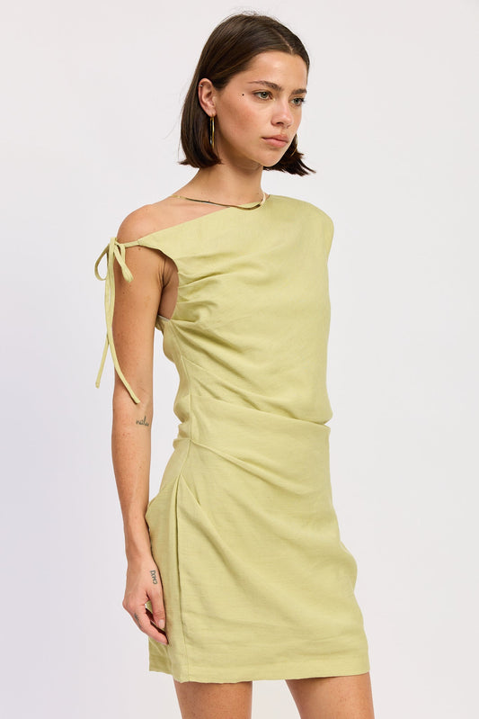 Emory Park Riven Mini Dress in Lime view 2
