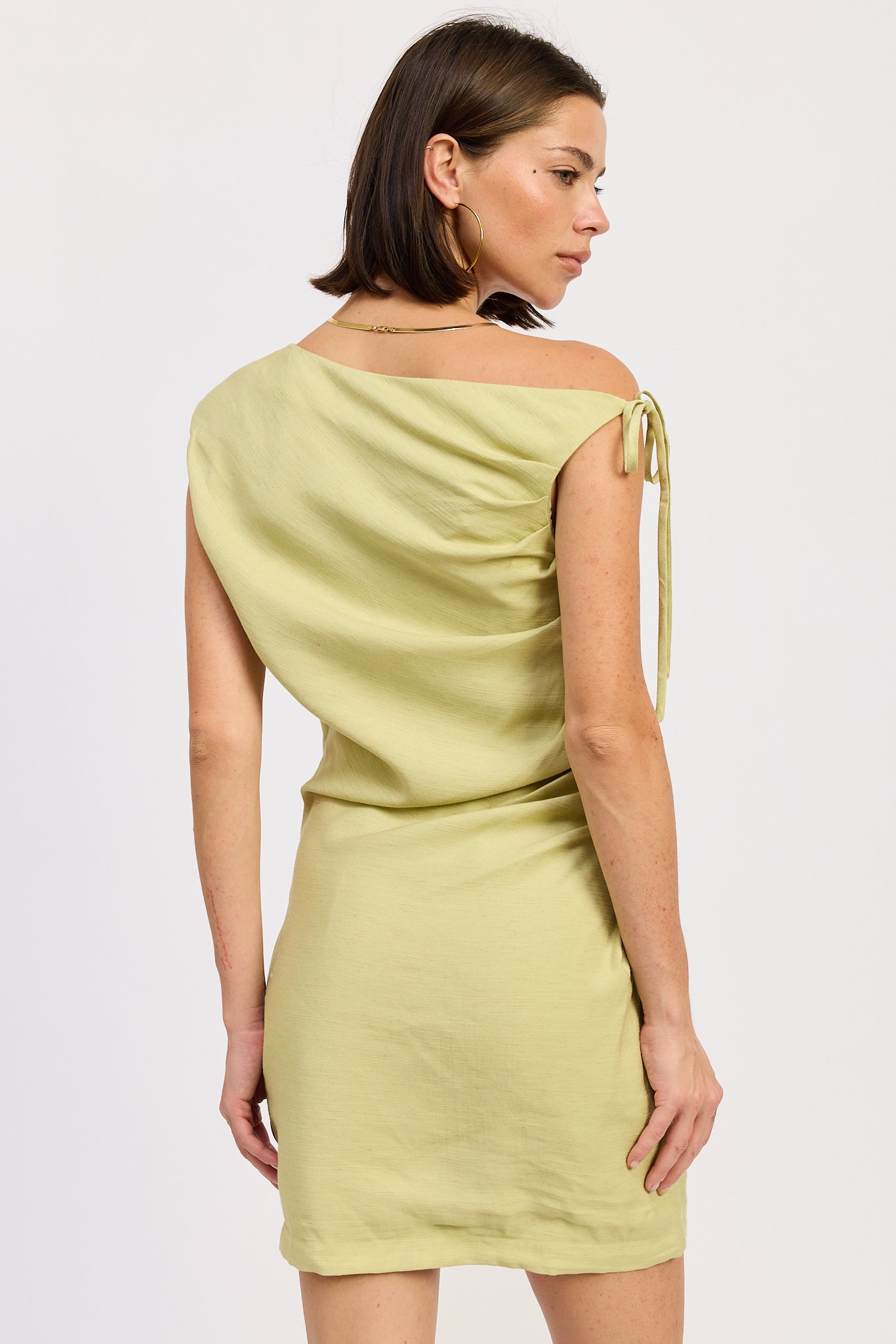Emory Park Riven Mini Dress in Lime view 3