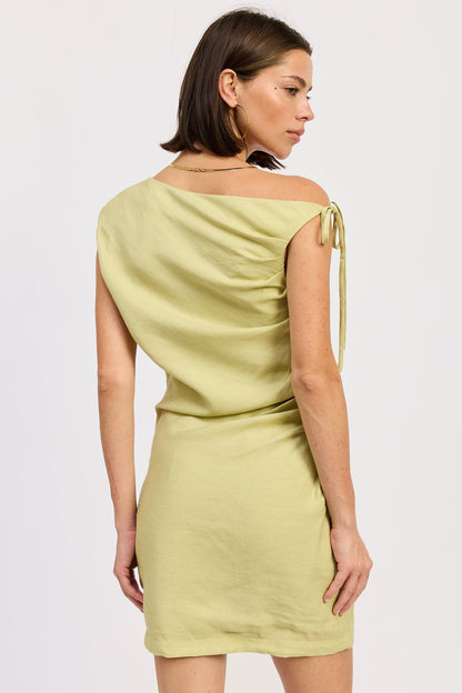 Emory Park Riven Mini Dress in Lime view 3