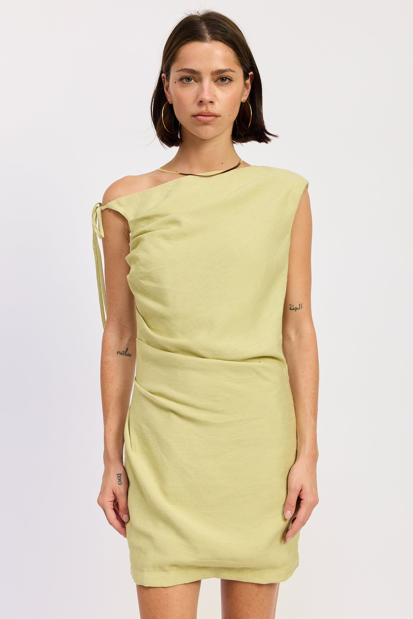 Emory Park Riven Mini Dress in Oat view 4