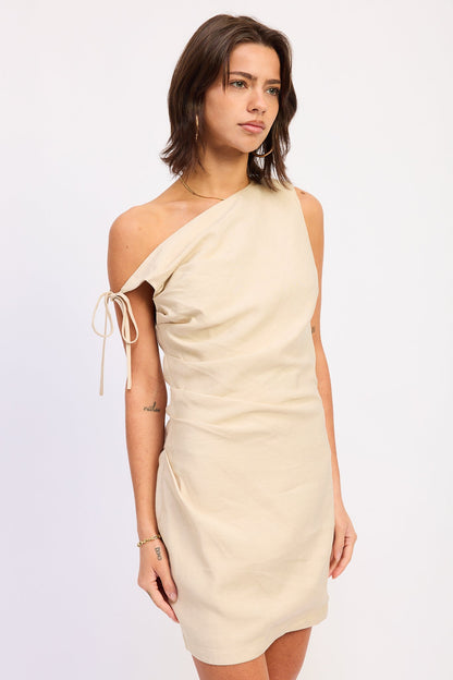 Emory Park Riven Mini Dress in Oat view 6