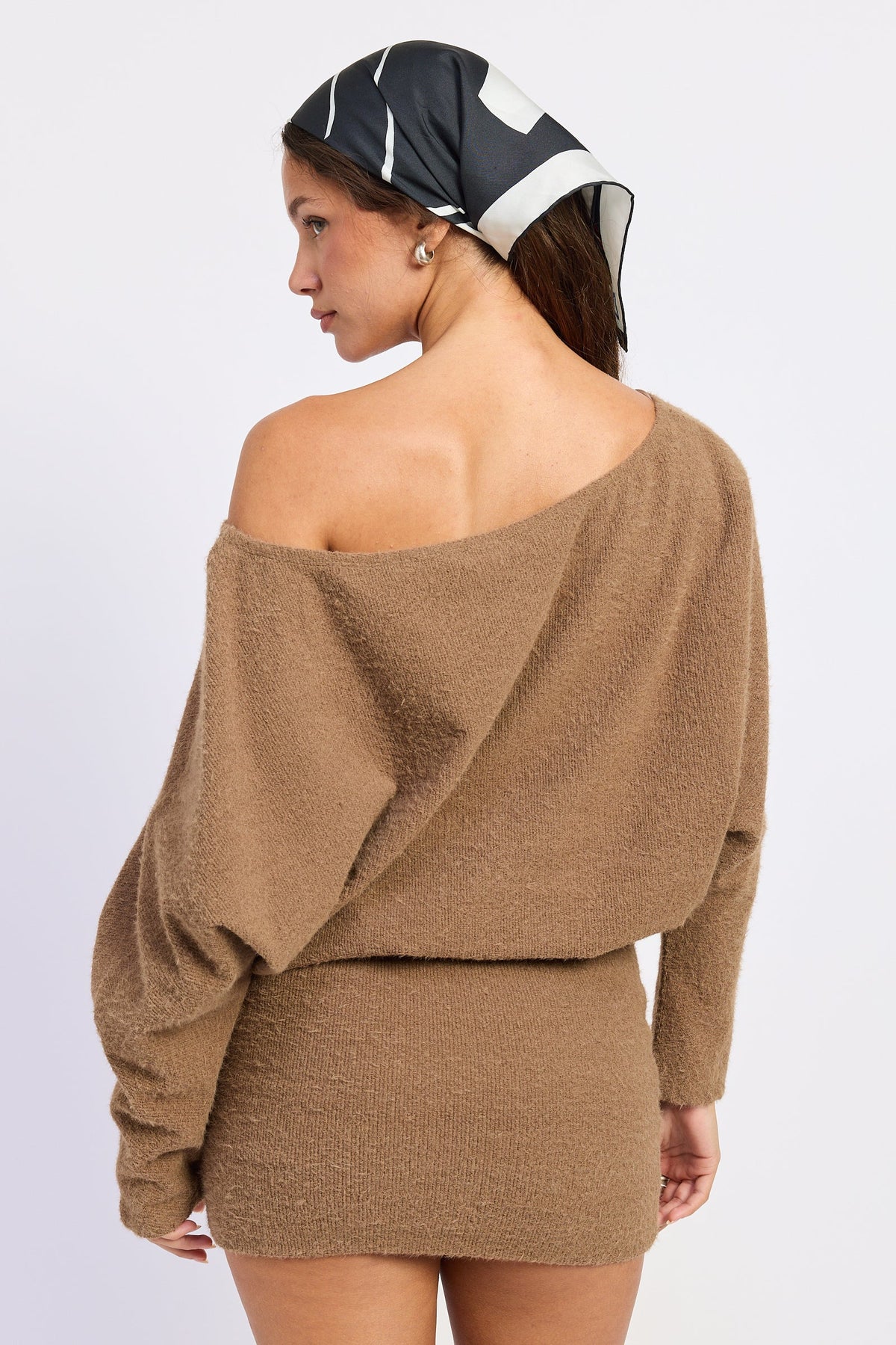 Emory Park Rosaline Mini Dress in Dark Brown view 3 - Rosaline Mini Dress Elevator Disco