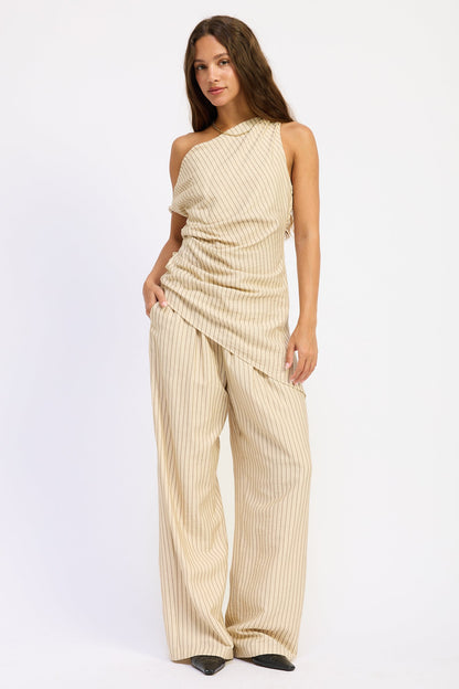 Emory Park Samara Pants in Natural Stripe view 4 - Samara Pants Pattern (bottom)
