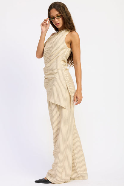 Emory Park Samara Pants in Natural Stripe view 5 - Samara Pants Pattern (bottom)