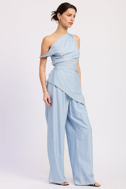 Emory Park Samara Pants in Sage Stripe view 7 - Samara Pants Pattern (bottom)