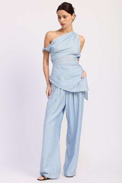 Emory Park Samara Pants in Sage Stripe view 8 - Samara Pants Pattern (bottom)