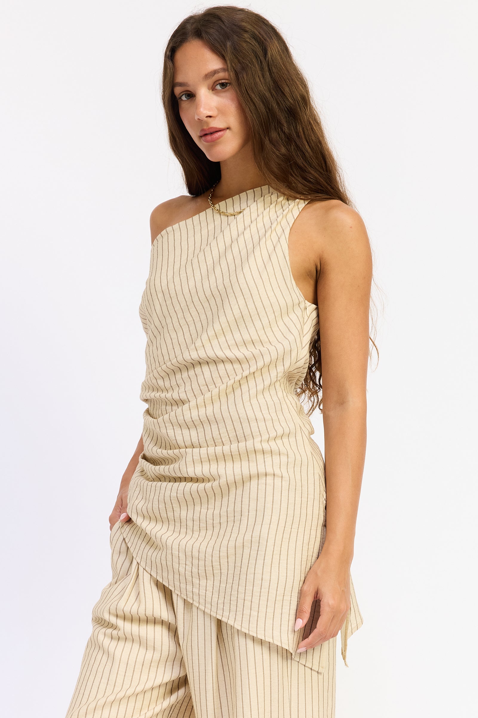 Emory Park Samara Top in Blue Stripe view 5 - Samara Top Pattern