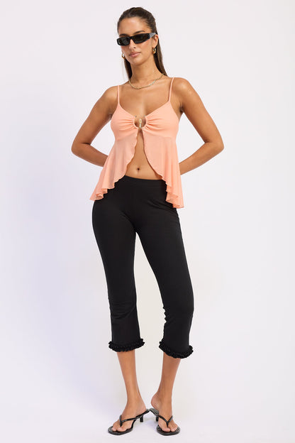 Emory Park Samira Mesh Top in Chartreuse view 4