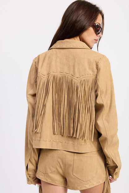 Emory Park Sasha Jacket in Latte view 3 - Sasha Jacket Behind Enemy Lines (layer)