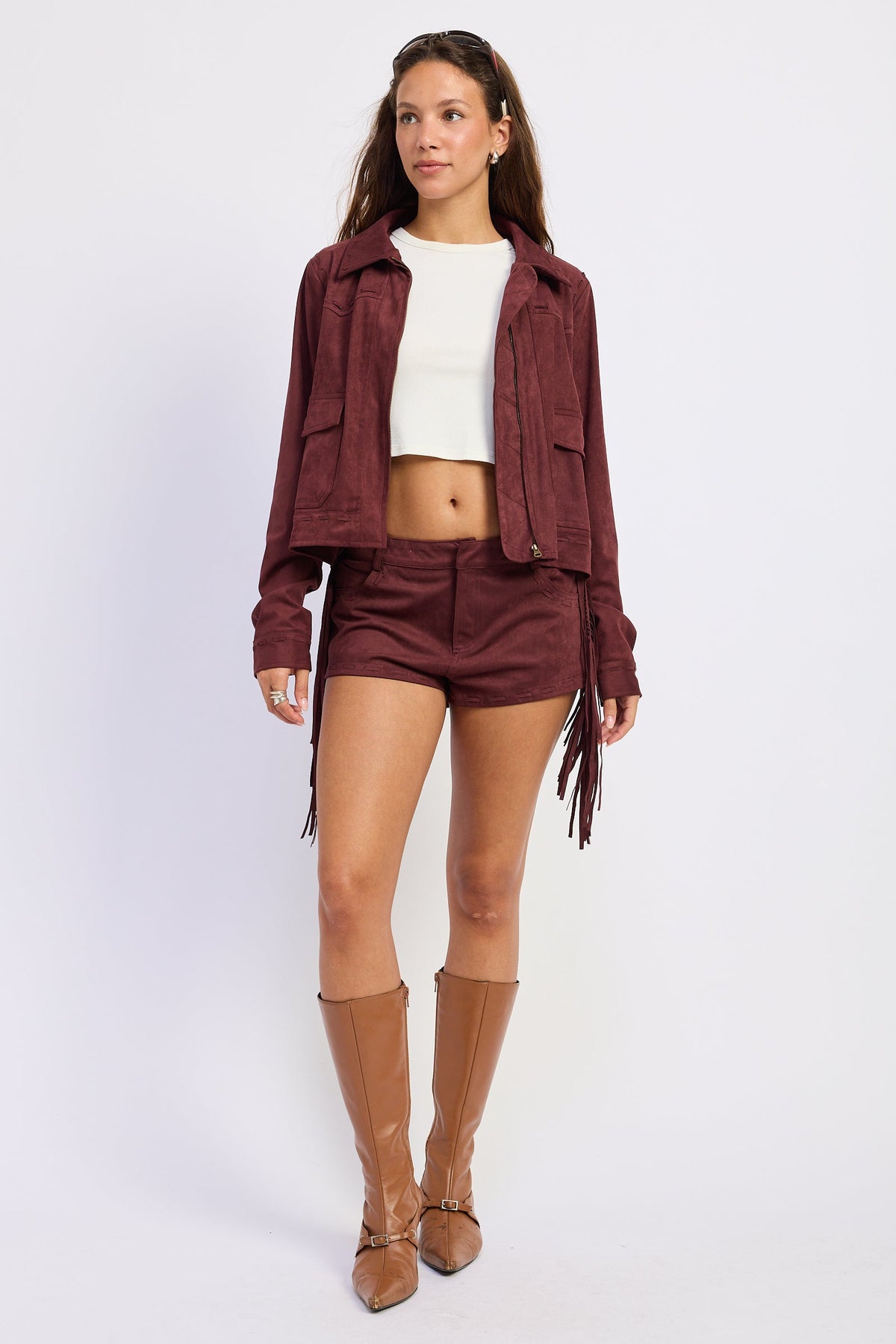 Emory Park Sasha Jacket in Wine view 5 - Sasha Jacket Behind Enemy Lines (layer)