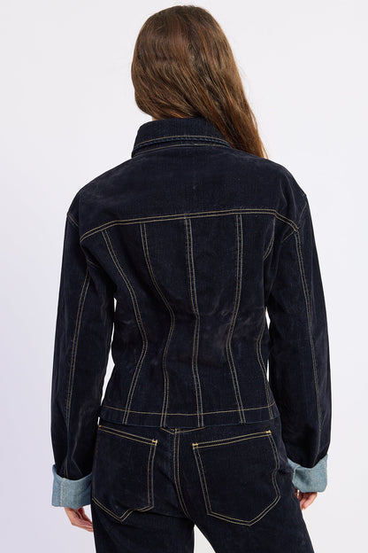 Emory Park Seralyn Jacket in Dark Blue view 3 (layer)