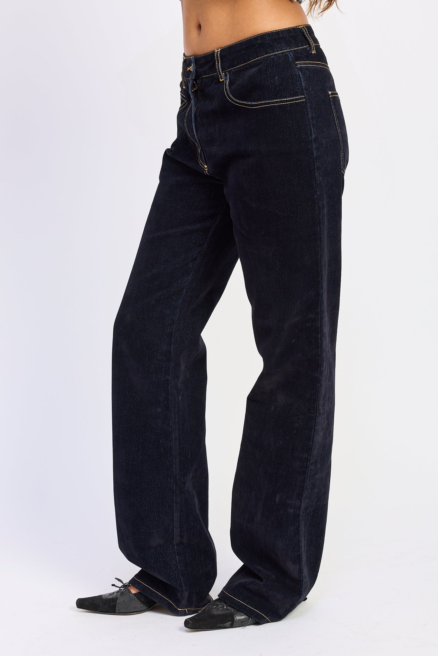 Emory Park Seralyn Jeans in Dark Blue view 2 - Serane Jeans (bottom)