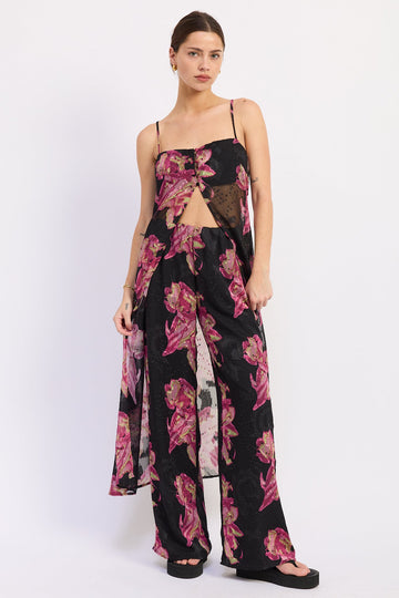 Emory Park Seraphina Pants in Black Fuchsia - Serafina Pants (bottom)