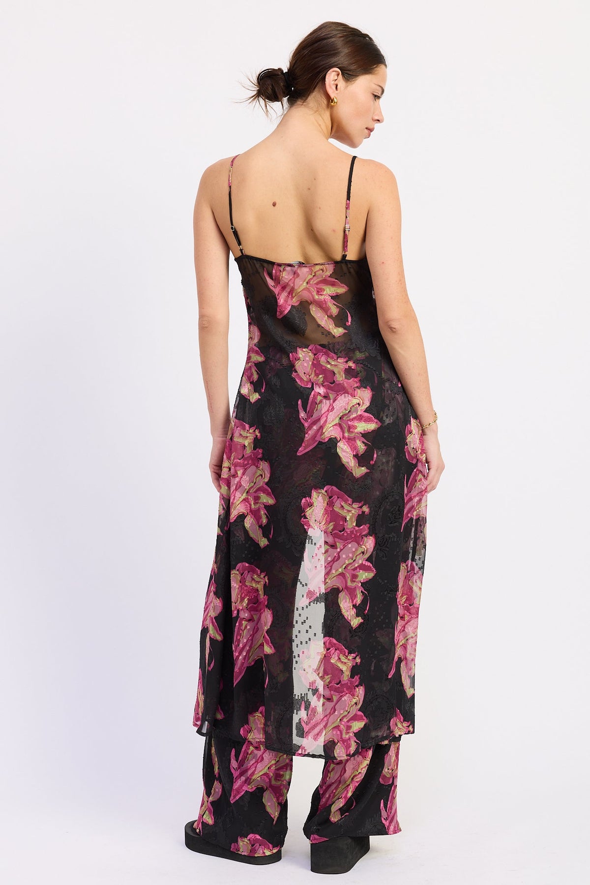 Emory Park Seraphina Top in Black Fuchsia view 3 - Seraphina Top Stardust Onyx