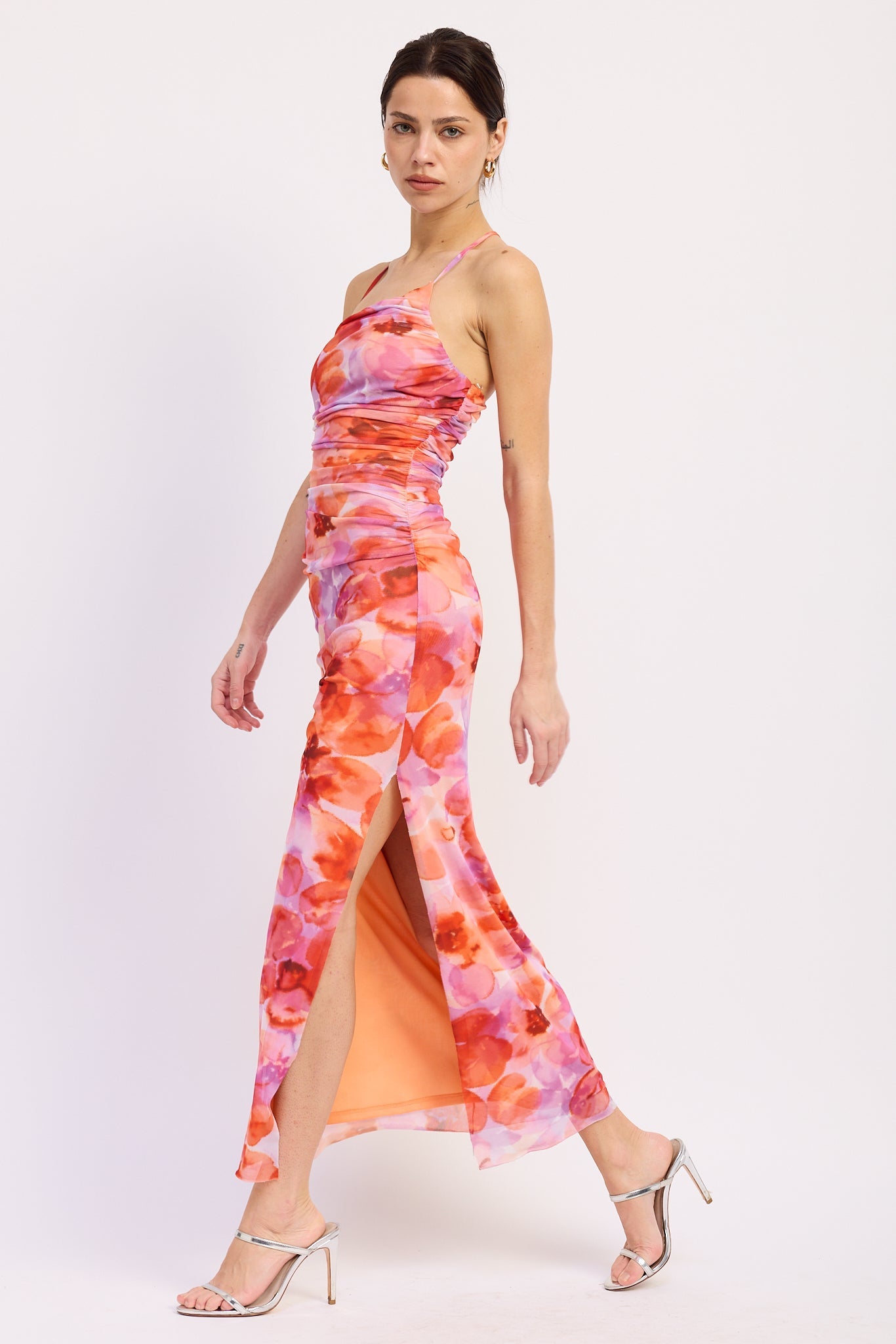 Emory Park Serena Midi Dress in Multi Floral view 2 - Serena Midi Dress Lovers And Friends