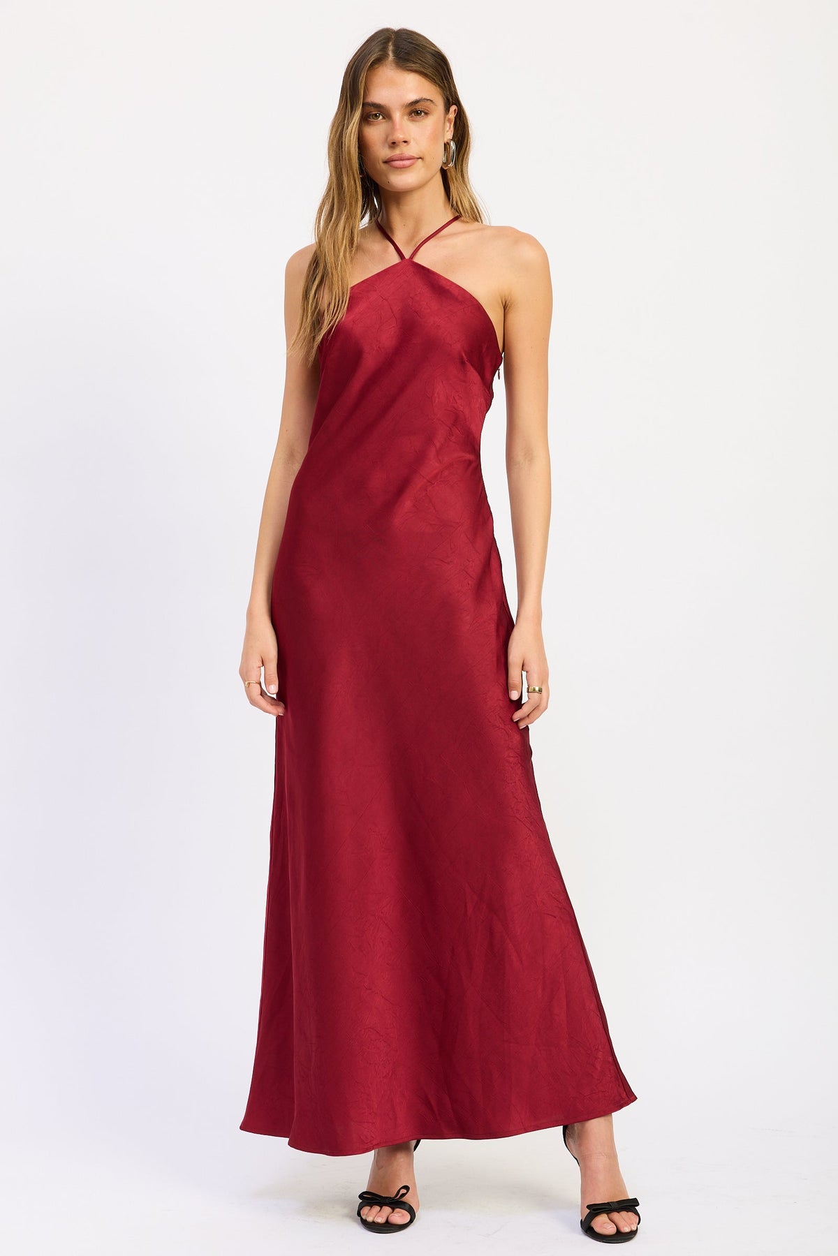 Emory Park Sirena Midi Dress in Ruby - Mermaid Midi Dress